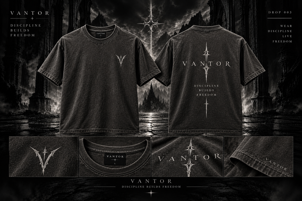 Vantor Logo T-Shirt — Gothic Emblem Graphic Tee